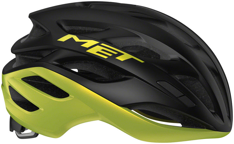 Load image into Gallery viewer, MET Estro MIPS Helmet Safe-T Upsilon Fit Black/Lime Yellow Metallic Glossy Small
