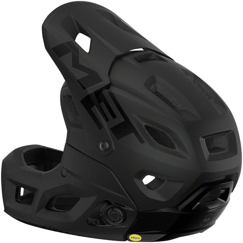 Load image into Gallery viewer, MET Parachute MCR MIPS Full Face Helmet Fidlock Buckle Matte/Glossy Black Small
