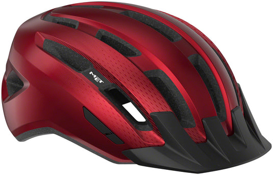 MET-Helmets-Downtown-MIPS-Helmet-Small-Medium-(52-58cm)-Half-Face-MIPS-C2-Bps-360°-Head-Belt-Visor-Safe-T-Twist-2-Fit-System-Adjustable-Fitting-Hand-Washable-Comfort-Pads-Reflector-Red-HLMT4759-Bicycle-Helmets