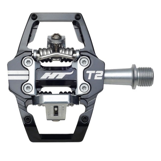 HT-Components-T2-Pedals-Clipless-Pedals-with-Cleats-Aluminum-Chromoly-Steel-PEDL1444-Bicycle-Pedals