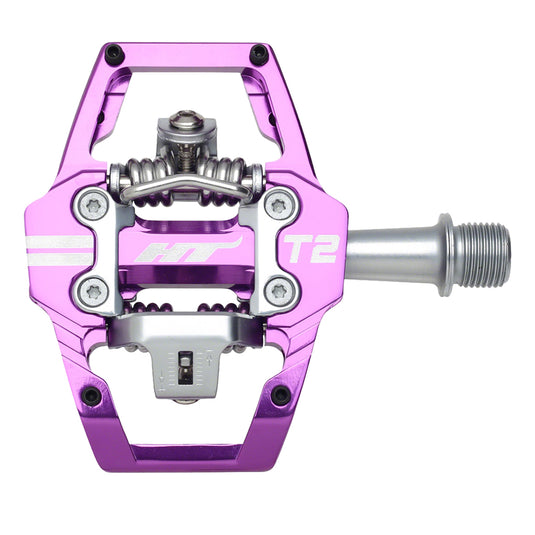 HT-Components-T2-Pedals-Clipless-Pedals-with-Cleats-Aluminum-Chromoly-Steel-PEDL1449-Bicycle-Pedals