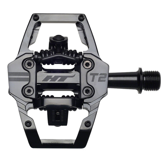 HT-Components-T2-Pedals-Clipless-Pedals-with-Cleats-Aluminum-Chromoly-Steel-PEDL1450-Bicycle-Pedals