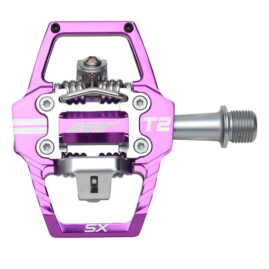 HT-Components-T2-SX-Pedals-Clipless-Pedals-with-Cleats-Aluminum-Chromoly-Steel-PEDL1466-Bicycle-Pedals