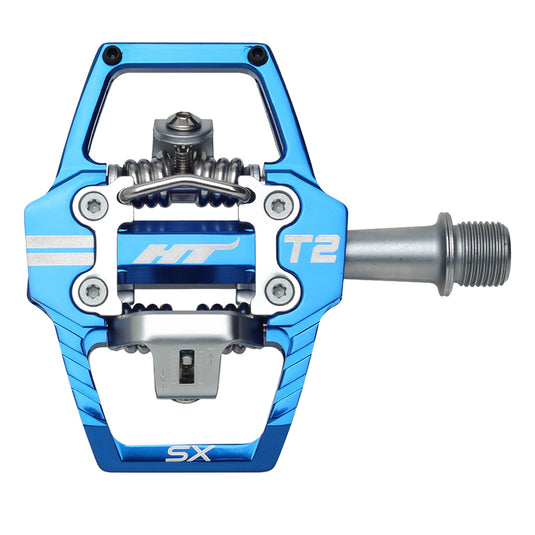 HT-Components-T2-SX-Pedals-Clipless-Pedals-with-Cleats-Aluminum-Chromoly-Steel-PEDL1468-Bicycle-Pedals