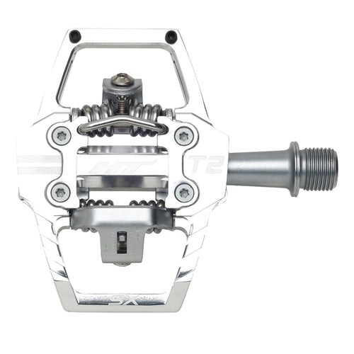 HT-Components-T2-SX-Pedals-Clipless-Pedals-with-Cleats-Aluminum-Chromoly-Steel-PEDL1470-Bicycle-Pedals