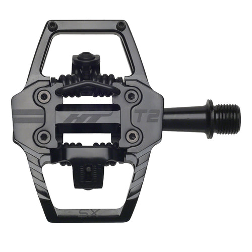 HT-Components-T2-SX-Pedals-Clipless-Pedals-with-Cleats-Aluminum-Chromoly-Steel-PEDL1509-Bicycle-Pedals