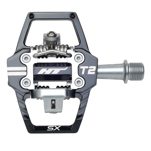 HT-Components-T2-SX-Pedals-Clipless-Pedals-with-Cleats-Aluminum-Chromoly-Steel-PEDL1510-Bicycle-Pedals