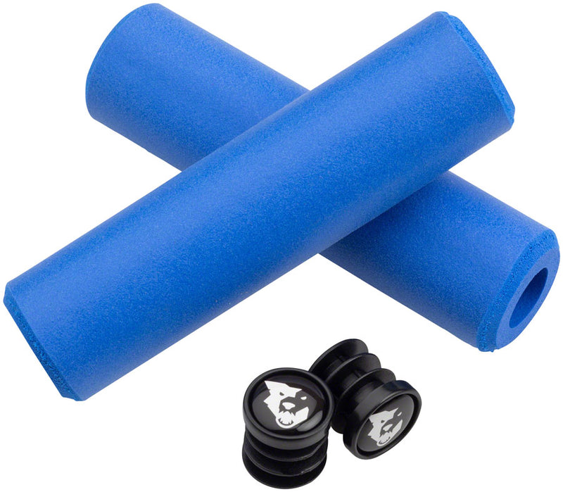 Load image into Gallery viewer, Wolf Tooth Components Fat Paw Silicone Foam Grips 9.5mm Diameter: Blue
