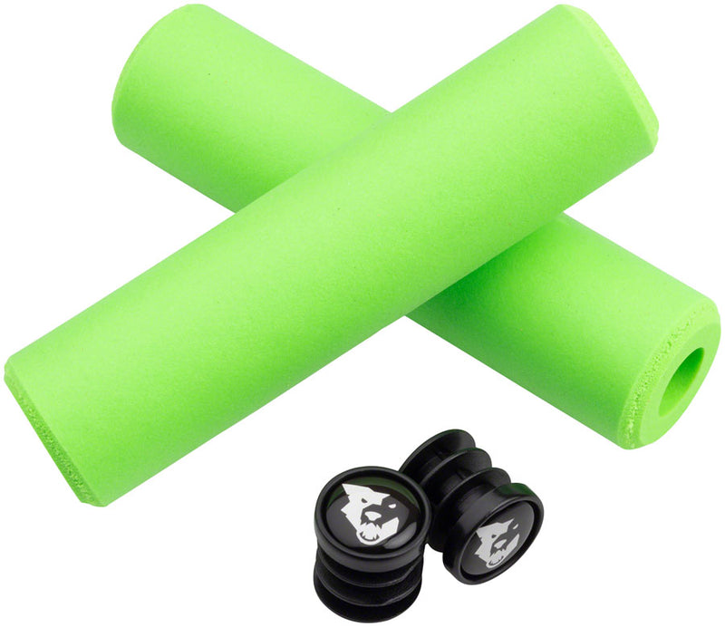 Load image into Gallery viewer, Wolf Tooth Fat Paw Grips, Green Large Diameter Silicone Bike Grip
