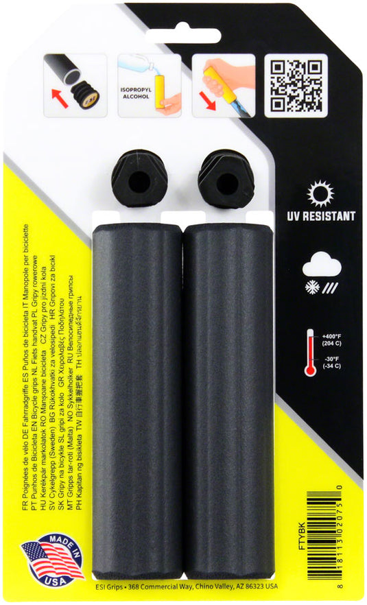 ESI Fatty's Grips - Black Made From 100% Silicone, Latex & Rubber Free