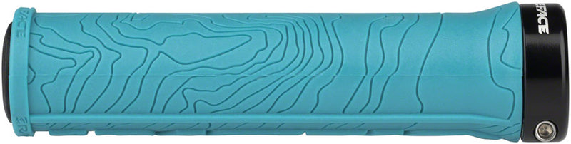 Load image into Gallery viewer, RaceFace Half Nelson Grips - Turquoise, Single Lock-On Grip Super-Slim Profile
