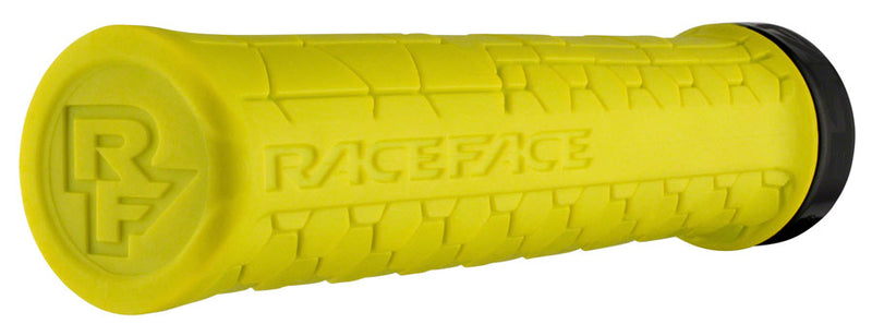 Load image into Gallery viewer, RaceFace Getta Grips - Yellow, 33mm Tapered Inner Core W/ Single Lock-On Clamp
