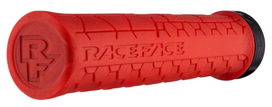 RaceFace Getta Grips - Red, 30mm Low-Profile Grips With Lock-On Collar