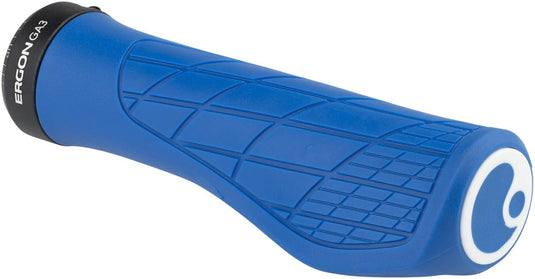 Ergon GA3 Grips - Midsummer Blue, Lock-On, Small