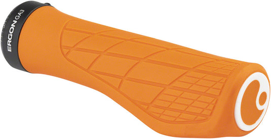 Ergon GA3 Grips - Juicy Orange, Lock-On Small