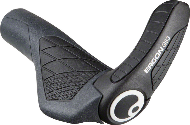 Load image into Gallery viewer, Ergon GS3 Grips Black And Gray Lock-On Small With Composite Bar Ends Included
