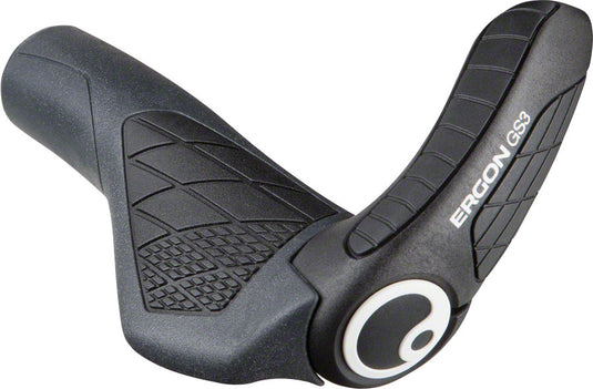 Ergon GS3 Grips Black Gray Lock-On Large 142mm 222g Fiberglass Composite