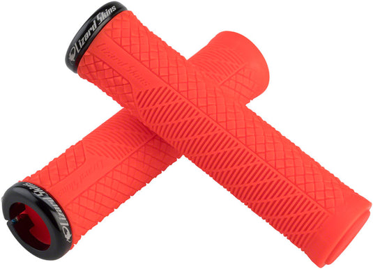 Lizard Skins Charger Evo Grips - Fire Red, Lock-On