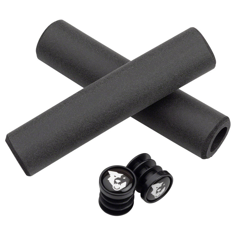 Load image into Gallery viewer, Wolf Tooth Razer Handlebar Grips 5mm Black Silicone Weather Resistant
