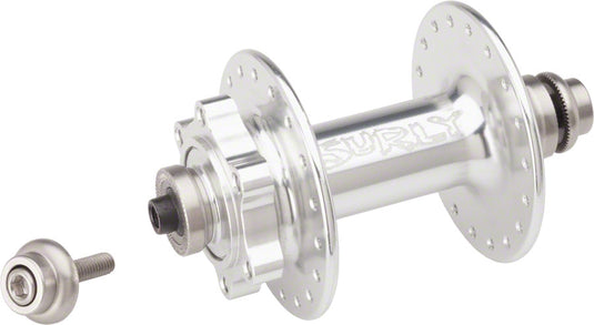 Surly Ultra New Disc Front Hub - QR x 100mm, 6-Bolt, Silver, 32h