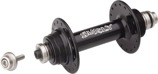 Surly Ultra New Rear Hub - Threaded x 130mm, Rim Brake, Fixed/Free, Black, 32H