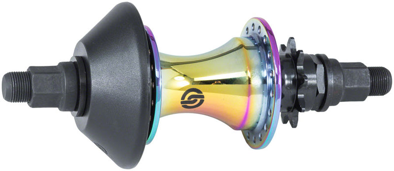 Load image into Gallery viewer, Salt EX Rear Hub - 14mm, 36H, Cassette, RHD, Oil Slick
