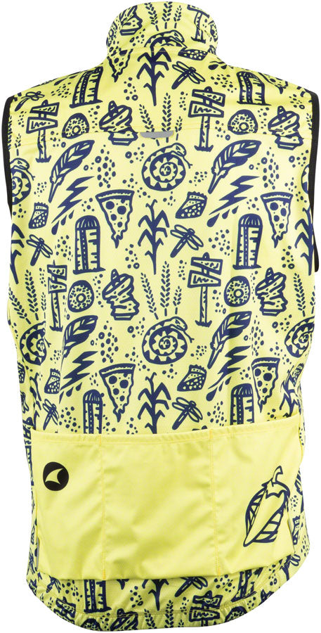 Salsa Men's Gravel Story Vest - Yellow, Dark Blue, Small