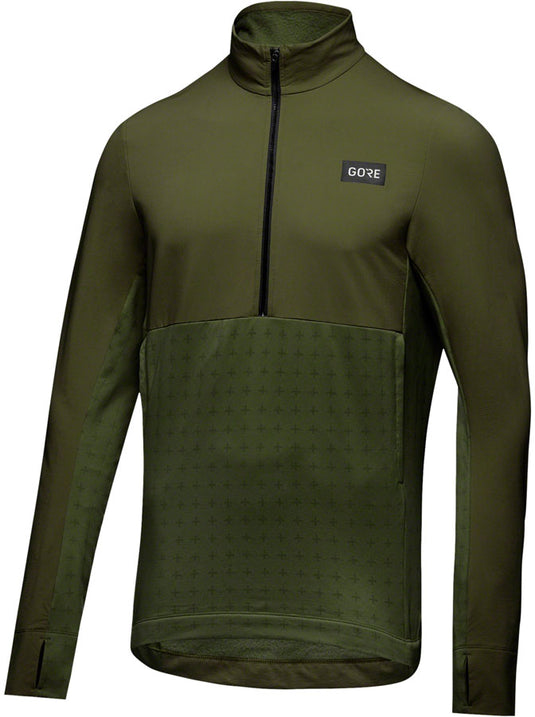 Gorewear Trail KPR Hybrid 1/2-Zip Jersey - Utility Green, Men's, Medium