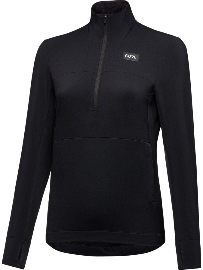 Load image into Gallery viewer, GORE Trail KPR Hybrid 1/2-Zip Jersey - Black, Women&#39;s, Small
