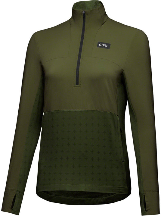 GORE Trail KPR Hybrid 1/2-Zip Jersey - Utility Green, Women's, Medium