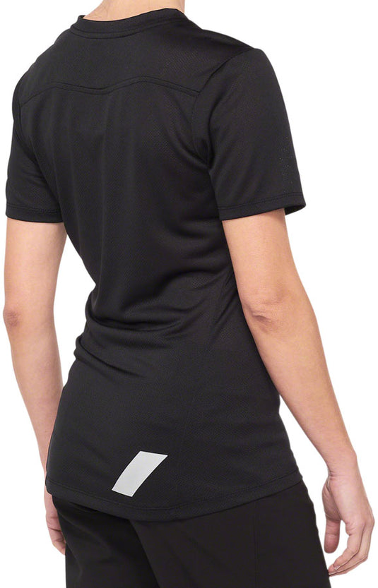 100% Ridecamp Jersey - Black/Gray, Women's, Short Sleeve, Small