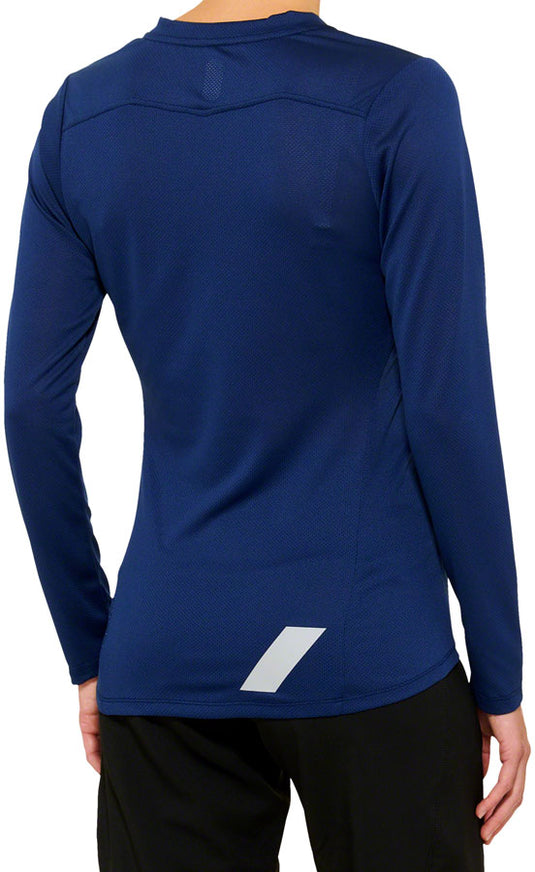 100% Ridecamp Jersey - Navy, Women's, Long Sleeve, Medium