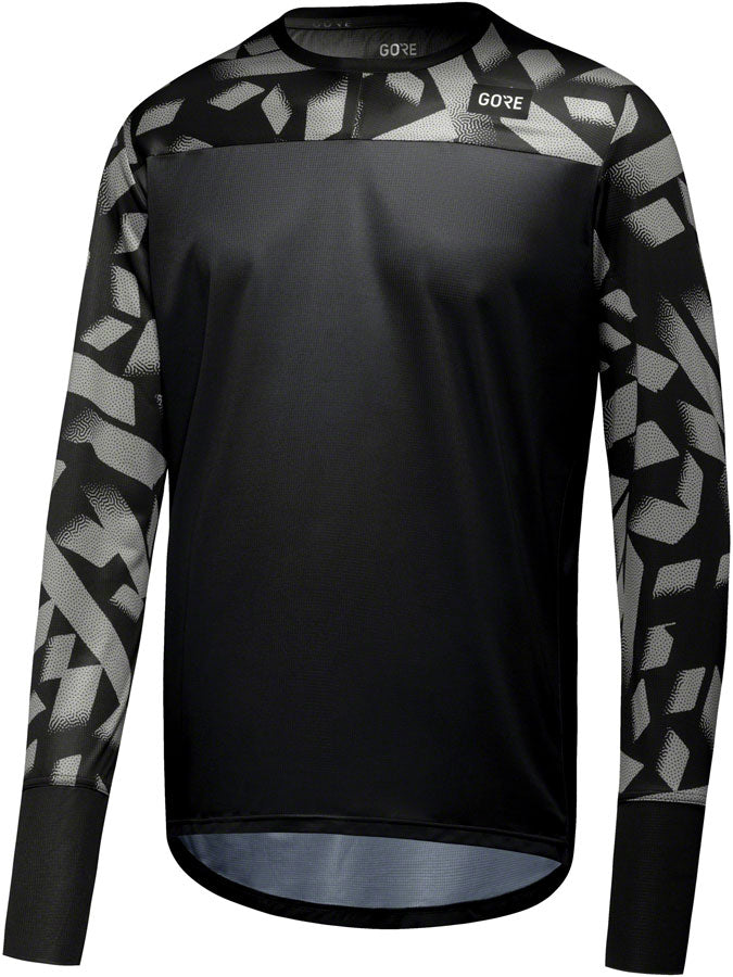 Load image into Gallery viewer, Gorewear Trail KPR Daily Long Sleeve Jersey - Black/Lab Gray, Men&#39;s, Small
