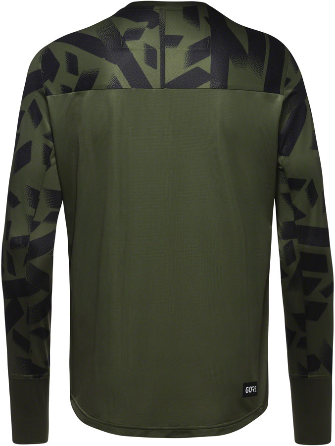 Load image into Gallery viewer, Gorewear Trail KPR Daily Long Sleeve Jersey - Utility Green/Black, Men&#39;s, Small
