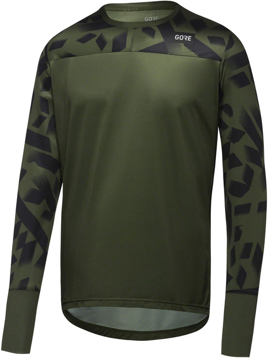 Gorewear Trail KPR Daily Long Sleeve Jersey - Utility Green/Black, Men's, Medium