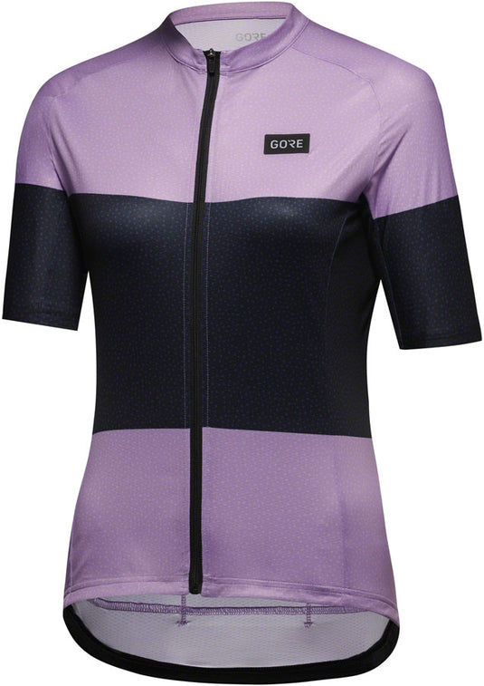 Gorewear Spirit Stripes Jersey - Purple/Orbit Blue, Women's, Medium 8/10