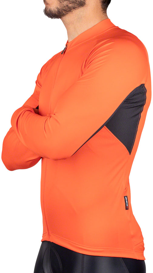 Load image into Gallery viewer, Bellwether Sol-Air UPF Long Sleeve Jersey - Orange, Men&#39;s, Medium
