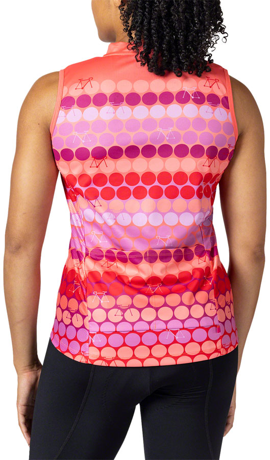 Terry Breakaway Mesh Sleeveless Jersey - Pink Dot, Large