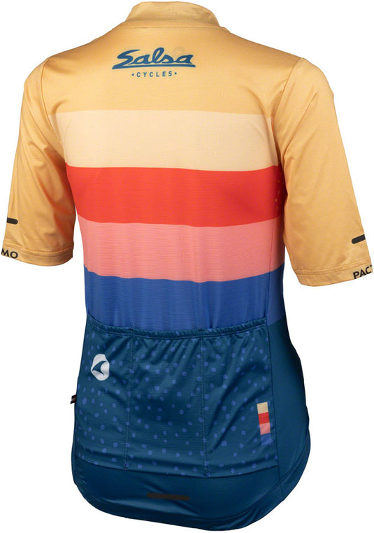 Salsa Team Polytone Women's Jersey - Goldenrod, Dark Blue, w/ Stripes, Large