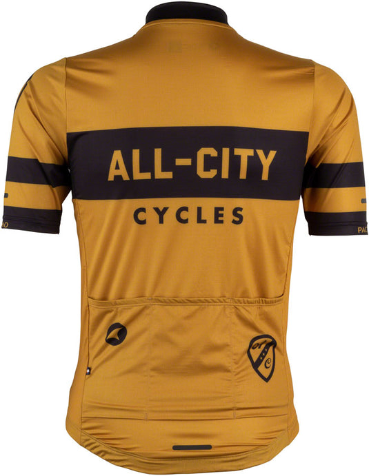 All-City Classic Logowear Men's Jersey - Mustard Brown, Black, Large