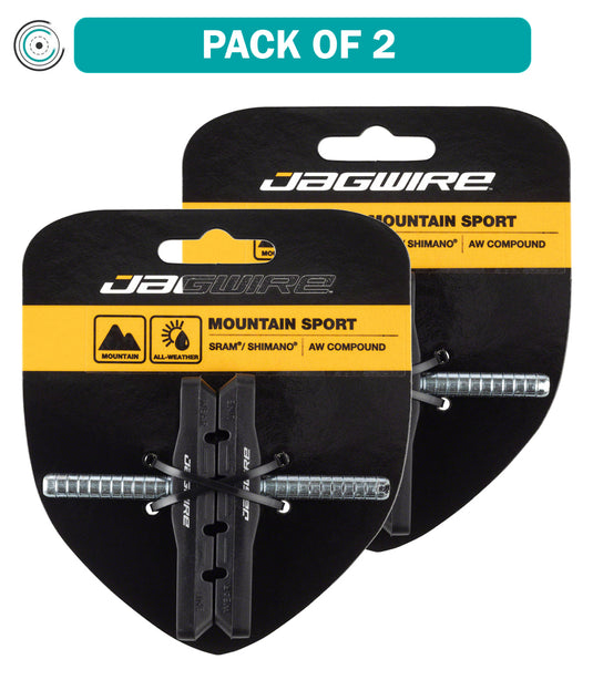 Jagwire-Mountain-Sport-Smooth-Brake-Shoe-Non-Threaded-Post-Mountain-Bike-BR0056PO2-Bicycle-Brake-Pads