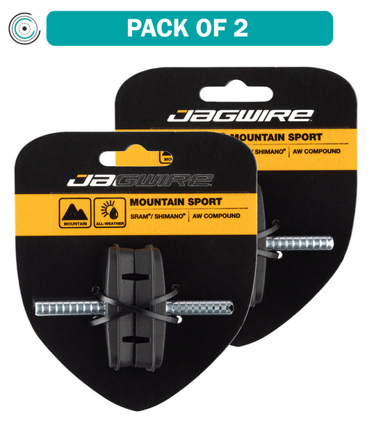 Jagwire-Mountain-Sport-Smooth-Brake-Shoe-Non-Threaded-Post-Mountain-Bike-BR1439PO2-Bicycle-Brake-Pads