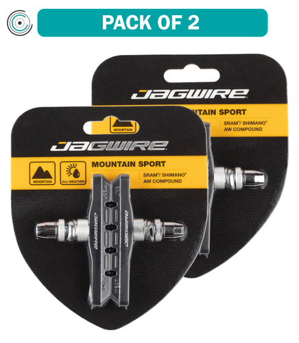 Jagwire-Mountain-Sport-Threaded-Brake-Shoe-Threaded-Post-Mountain-Bike-BR0036PO2-Bicycle-Brake-Pads