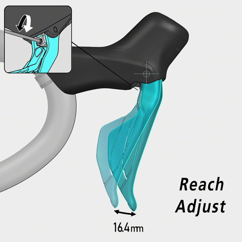 Load image into Gallery viewer, Shimano 105 ST-R7170-LE Di2 Shift/Brake Lever with BR-R7170 Hydraulic Disc Brake Caliper - Front, 2x, Flat Mount with
