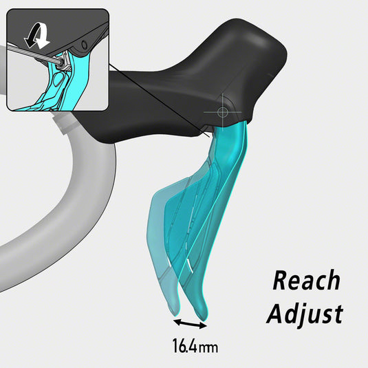 Shimano 105 ST-R7170-LE Di2 Shift/Brake Lever with BR-R7170 Hydraulic Disc Brake Caliper - Front, 2x, Flat Mount with