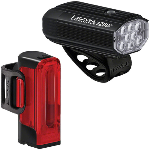 Lezyne-Lite-Drive-1200-Strip-Drive-Pro-400-Light-Set-Headlight-&-Taillight-Set-Flash-HDLG0529