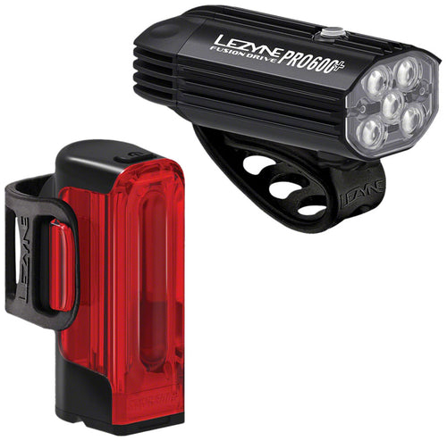 Lezyne-Fusion-Drive-Pro-600-Strip-Drive-300-Light-Set-Headlight-&-Taillight-Set-Flash-HDLG0520