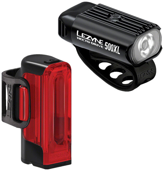 Lezyne-Hecto-Drive-500XL-Strip-Drive-300-Light-Set-Headlight-&-Taillight-Set-Flash-HDLG0523