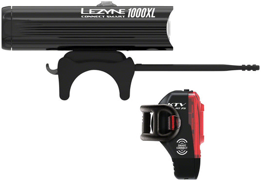 Lezyne Connect Smart 1000XL/KTV Pro Smart Headlight/Taillight Set - Black