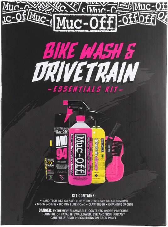 Muc-Off Bike Care Kit Wash and Drivetrain Essentials Clean Polish and Protect